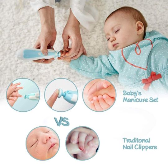 2-in-1 Electric Baby Nail Trimmer – Safe & Pain-Free Nail Care for Newborns