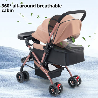 Two-way Baby Stroller, Sit And Lie, Foldable Lightweight Stroller